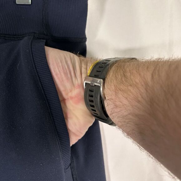 Lululemon Pants Women's 34 Navy Blue Pull On Stretchy Pockets Pleated - Picture 4 of 11